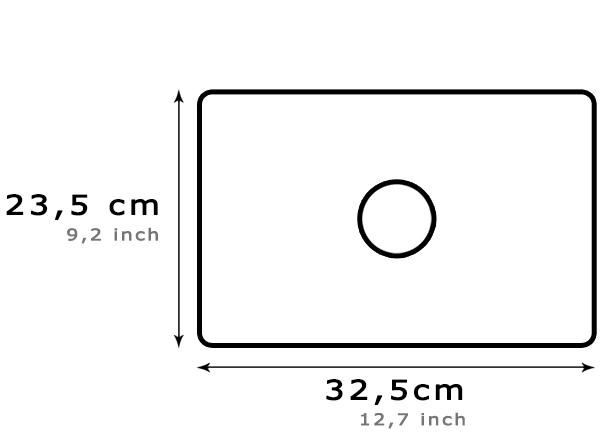 Measures of Apple MacBook Air 13" Leather case